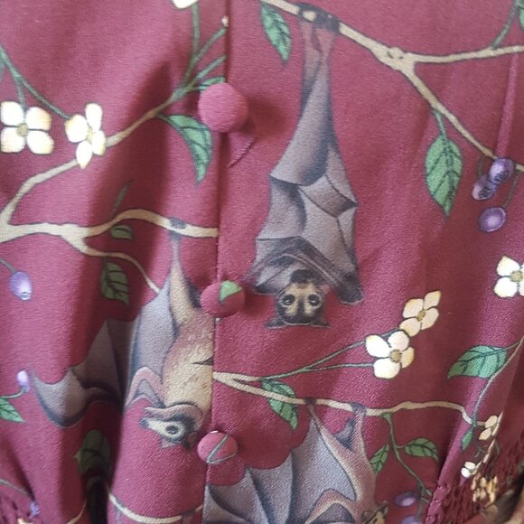 Dangerfield Fruit Bat Dress AU size 14. Burgundy. - Picture 4 of 4
